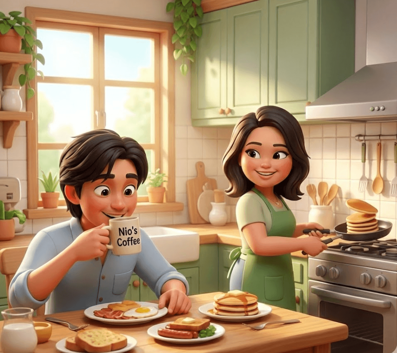 What's their perfect morning routine? background