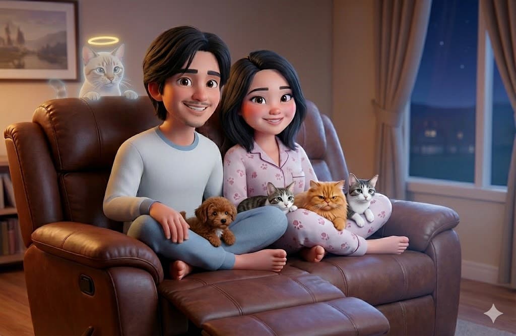 How many pets do they have? background